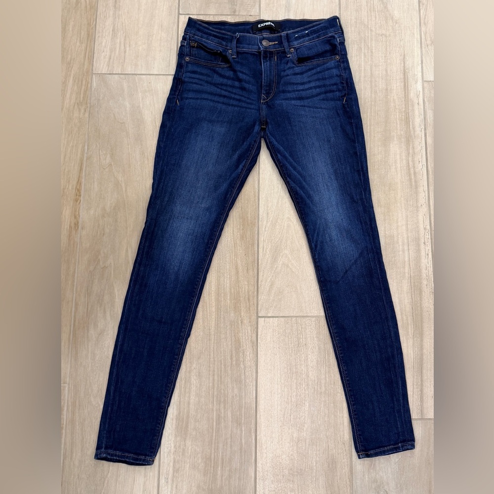 Express Dark Blue Women's Skinny Jeans